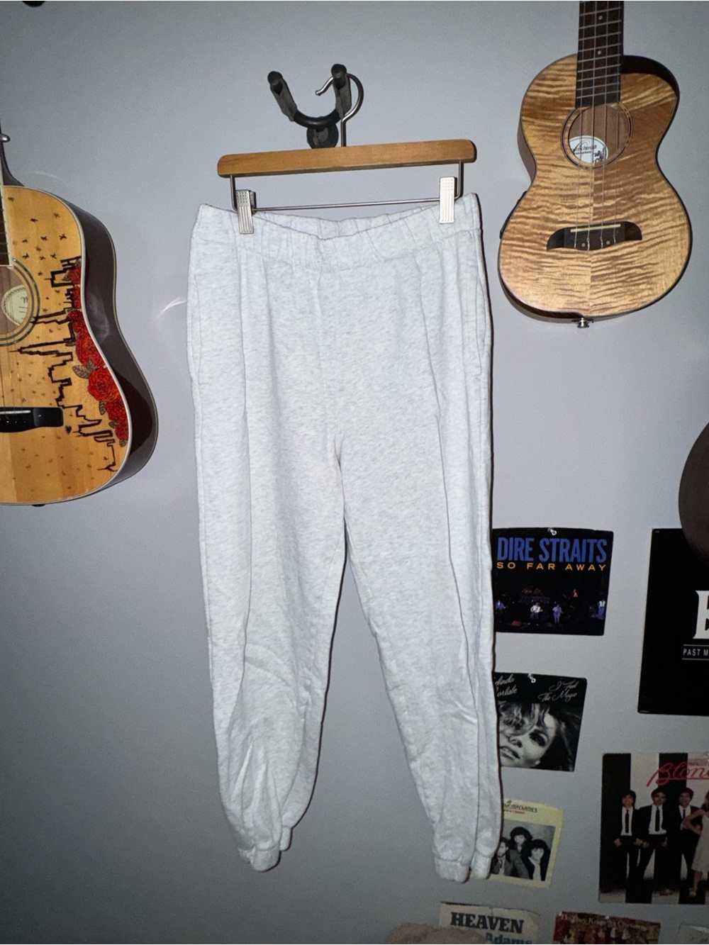 Hollister Light Gray Fleece Sweatpants